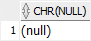 Oracle CHR function - NULL Example