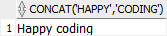 Oracle CONCAT function example