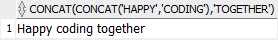 Oracle CONCAT function - join three strings