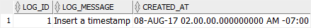 Oracle TIMESTAMP WITH TIME ZONE - insert a timestamp value