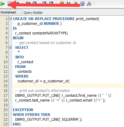 PL/SQL Procedure - compile