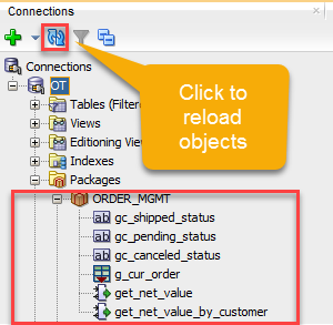 PL/SQL package specification example