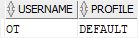 Oracle CREATE PROFILE - get profile of a user