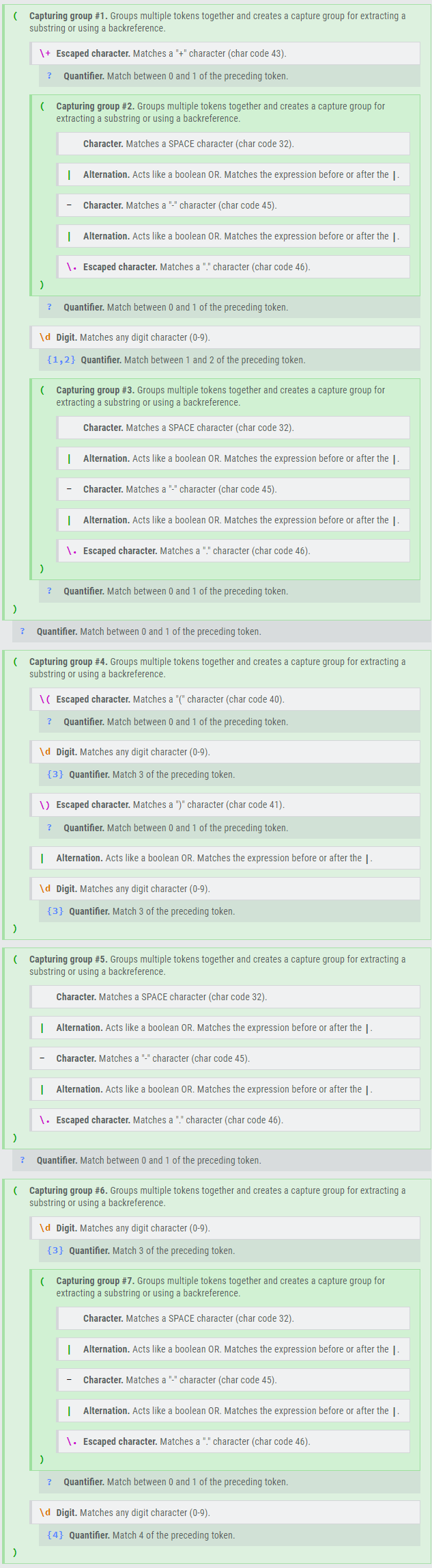 Oracle REGEXP_INSTR Sample Regular Expression