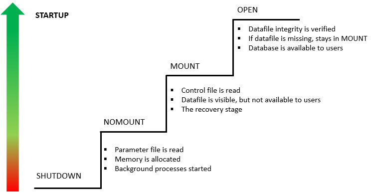 Oracle Startup Stages