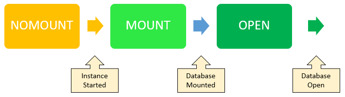 Oracle Startup - database stages