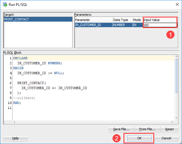 assignment in oracle procedure