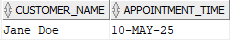 oracle date with time