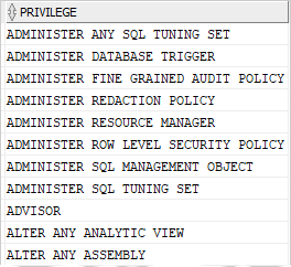 oracle privileges