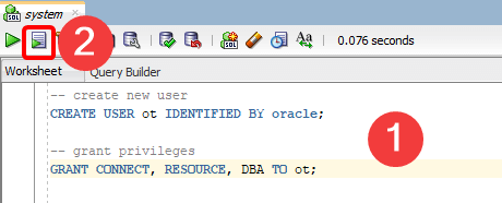 run script to create a user